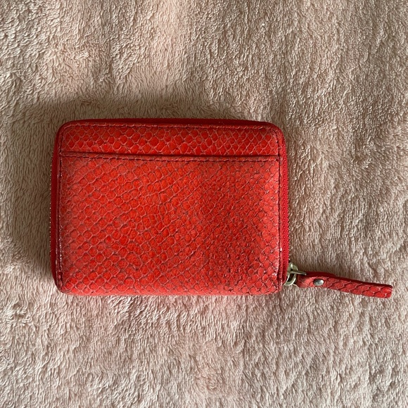 Kate Spade Red Snakeskin Embossed Wallet - Picture 7 of 7